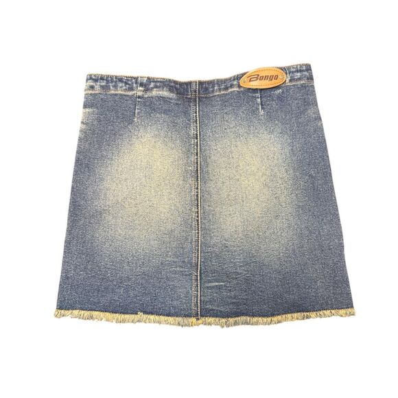 Y2K Bongo Acid Wash High Waisted Denim Mini Skirt Size 1 - Picture 3 of 7